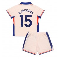 Echipament fotbal Chelsea Nicolas Jackson #15 Tricou Deplasare 2024-25 pentru copii maneca scurta (+ Pantaloni scurti)